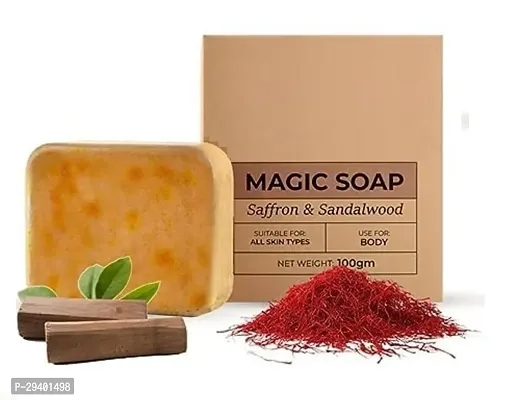 Sandalwood  Saffron Magic Soaps For Bath (150 Gms Pack Of 1)-thumb0