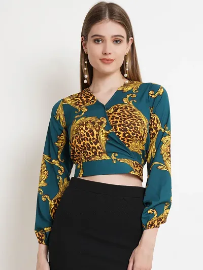 Elegant Geometric Print Top For Women