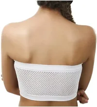V. Fashion Women Strapless Cotton Silk Non Padded and Non Wired Bandeau Tube Bra-thumb1