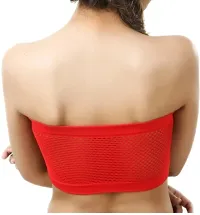 V. Fashion Women's Strapless Cotton Silk Non Padded Non-Wired Bandeau Bra for Women  Girls-thumb1