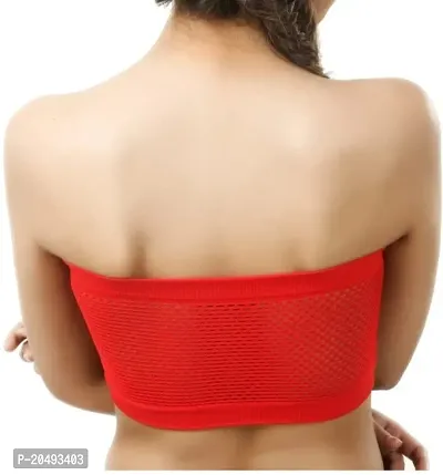 V. Fashion Women's Strapless Cotton Silk Non Padded Non-Wired Bandeau Bra for Women  Girls-thumb2