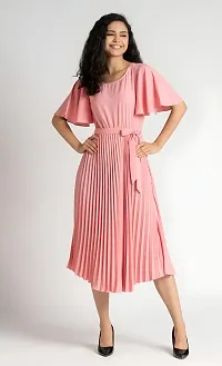Designer Crepe A-Line Dress for Women-thumb2