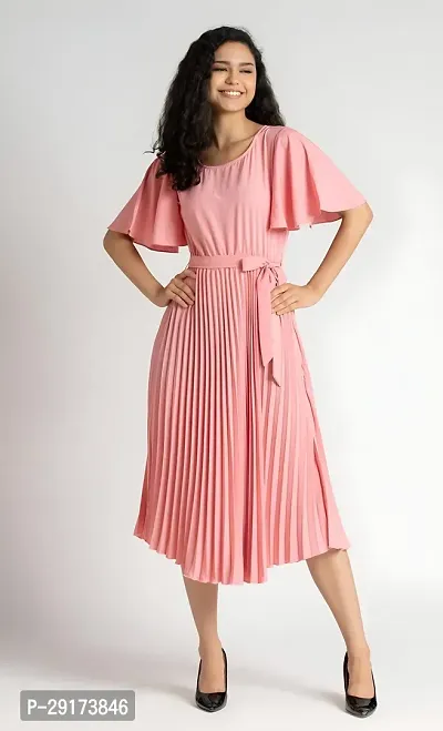 Designer Crepe A-Line Dress for Women-thumb3