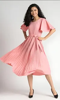 Designer Crepe A-Line Dress for Women-thumb1