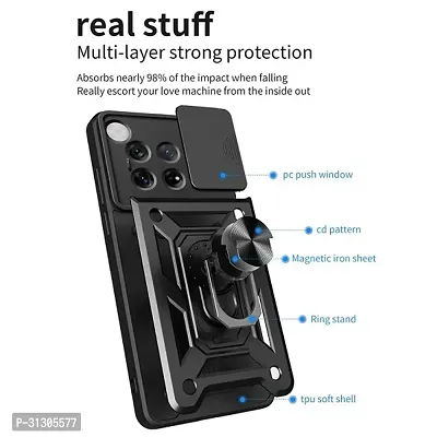 KrKis Case for Oneplus 12 5G Case with Rotatable Kickstand Phone Grip,TPU Magnetic Phone Case with Sliding Camera Cover Anti-Scratch Phone Case for Oneplus 12 5G-Black-thumb5