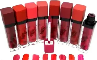 Long Lasting Smudge Proof Lipstick , Non Transfer Me Girl Set Of 8 -Red Mix, 80 Ml-thumb1