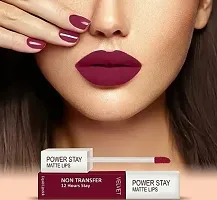 Stay Long Last Matte Lipstick Nail Polish Combo (Bridal Maroon , Glossy Red)-thumb3