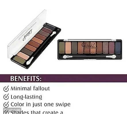 Glam21 10 Color Eyeshadow Palette Highly Pigmented (Shade-05)-thumb2