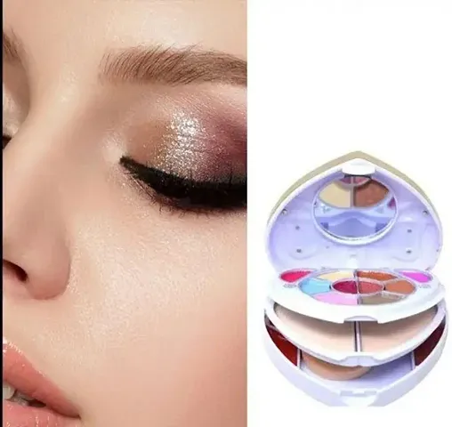 Full Kit Eye shadow Lip Gloss Mirror Contour Powder Combination Palette Pack of 1