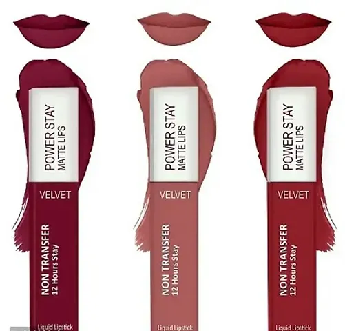 ForSure? Liquid Matte Lipstick Waterproof - Power Stay Lipstick combo of 3 (Upto 12 Hrs Stay)