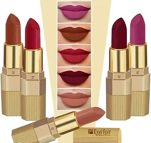 FORFOR® Xpression Matte Lipstick Creamy Texture, Long Lasting Matte Finish Combo (5-8 hrs stay)