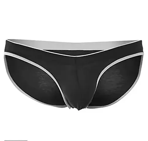 AVUN Men's Brief Thong Seamed Border Elastic Thong, Free Size, Spandex Fabric