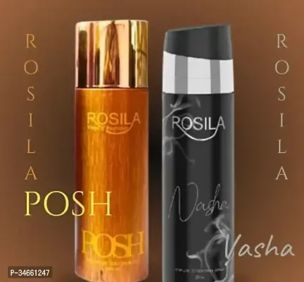 Rosila Wings of Fragrance Combo Posh Vasha Pack of 2 Perfume Deodorant 200 ml