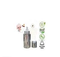 Cleomax Baby Feeding Bottle Stainless Steel , Baby milk bottle for Kids Steel Feeding Bottle for Milk. Zero Percent Plastic No Leakage with Internal(pack of two item) Free-thumb1