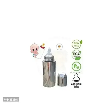 Cleomax Baby Feeding Bottle Stainless Steel , Baby milk bottle for Kids Steel Feeding Bottle for Milk. Zero Percent Plastic No Leakage with Internal(pack of two item) Free-thumb2