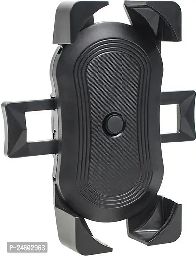 Onisha Universal Metal Body 360 Degree Rotating Handlebar Cradle Stand With Bike Mobile Holder (Multicolor)-thumb0