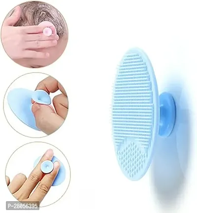 RONIKS Facial Cleansing Brush Soft Silicone Face Scrubber for Massage Pore Cleansing Blackhead Removal Layer Deep Scrubbing for All Types of Skin (Pack Of 1, Multicolor)-thumb0