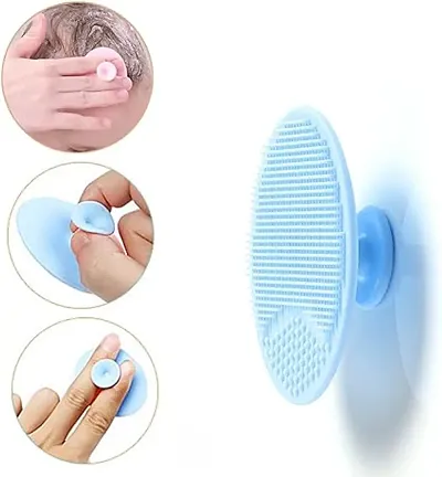 RONIKS Facial Cleansing Brush Soft Silicone Face Scrubber for Massage Pore Cleansing Blackhead Removal Layer Deep Scrubbing for All Types of Skin (Pack Of 1, Multicolor)