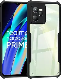 Wowcase Back Cover for Realme Narzo 50A Prime Black Transparent Grip Case Pack of 1-thumb1