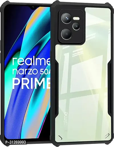 Wowcase Back Cover for Realme Narzo 50A Prime Black Transparent Grip Case Pack of 1-thumb2