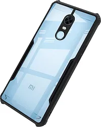 Wowcase Back Cover for Mi Redmi Note 5 Black Transparent Grip Case Pack of 1-thumb2