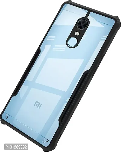 Wowcase Back Cover for Mi Redmi Note 5 Black Transparent Grip Case Pack of 1-thumb3