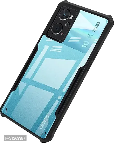 Wowcase Back Cover for Oppo K10 4G Black Transparent Grip Case Pack of 1-thumb3