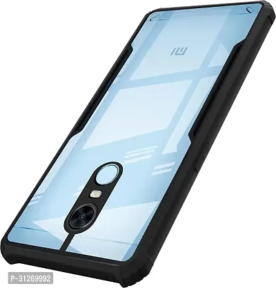 Wowcase Back Cover for Mi Redmi Note 5 Black Transparent Grip Case Pack of 1