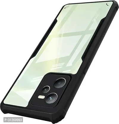 Wowcase Back Cover for Realme Narzo 50A Prime Black Transparent Grip Case Pack of 1