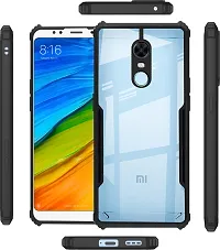 Wowcase Back Cover for Mi Redmi Note 5 Black Transparent Grip Case Pack of 1-thumb3