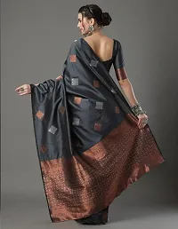 Stylish Fancy Designer Black Banarasi Silk Saree With Blouse Piece For Women-thumb2