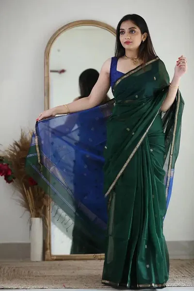 New In Cotton Saree with Blouse piece 