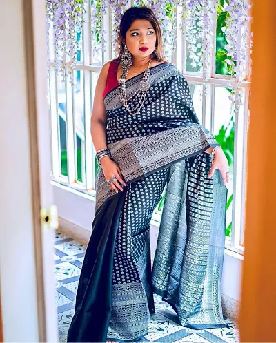 Stylish Art Silk Saree With Blouse Piece For Women