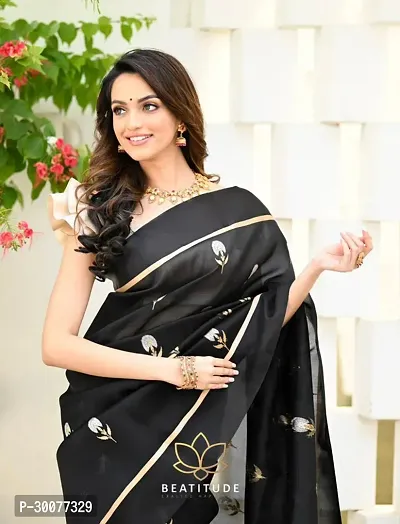 Beautiful Banarasi Silk Zari Women Saree with Blouse Piece-thumb2