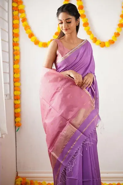 Stylish Fancy Designer Banarasi Silk Saree With Blouse Piece For Women