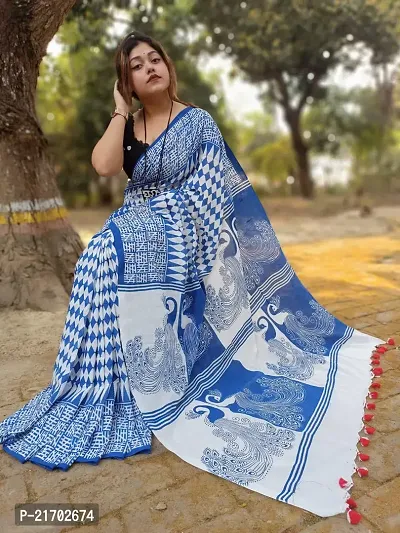 Beautiful Woven Handloom Cotton Saree with Blouse