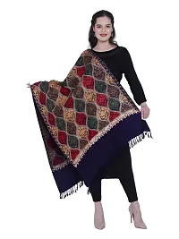 Kashmiri Wool Woven Women Shawl  (Black)-thumb3