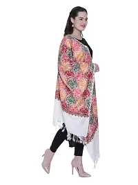 Kashmiri  Wool Embroidered Women Shawl  (Multicolor)-thumb1