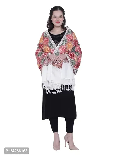 Kashmiri  Wool Embroidered Women Shawl  (Multicolor)-thumb4