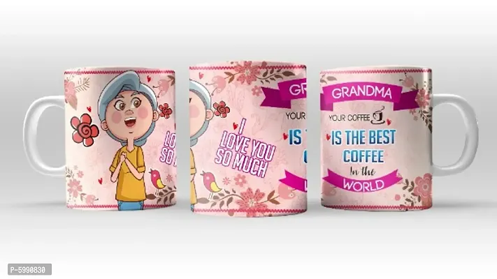 ldquo;I LOVE GRANDMArdquo; | Gift for Grandma| Best Gift For Your Grandma, Dadi | Gift for Dadi, Ceramic Coffee (325 ml) Ceramic Coffee 1 Mug