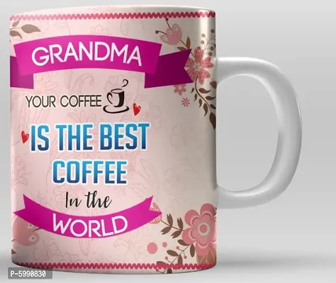 ldquo;I LOVE GRANDMArdquo; | Gift for Grandma| Best Gift For Your Grandma, Dadi | Gift for Dadi, Ceramic Coffee (325 ml) Ceramic Coffee 1 Mug-thumb3