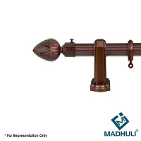 Madhuli Curtain Bracket, Copper Finish Curtain Bracket, Curtain Finial, Curtain Accessories, Curtain Bracket for Door/Window, Home D?cor Curtain Bracket with Support 2 Pair-thumb4