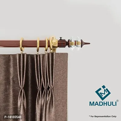 Madhuli Diamond Curtain Finial, Copper Finish Curtain Bracket with Support, Curtain Accessories, Curtain Finial for Door/Window Fittings, Home D?cor Curtain Bracket 1 Pair-thumb5