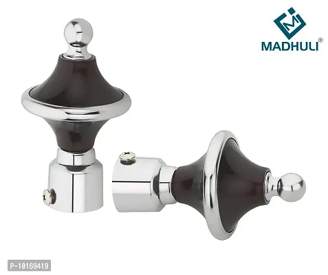 Madhuli Stainless Steel Curtain Finial with Brackets - Pack of 8-thumb2