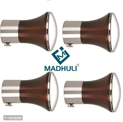 MADHULI Stainless Steel Curtain Finial with Brackets - Pack of 4-thumb2