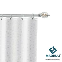 Madhuli Daimond Curtain Bracket, Crome Finish Crystal Curtain Bracket, Curtain Finial, Curtain Bracket for Door/Window, Curtain Accessories, Home Décor Curtain Bracket with Support 2 Pair-thumb4