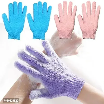 Strong Exfoliating Hydro Body Scrub Gloves. Dead Skin Cell Remover. Bath and Shower Gloves for deep cleansing and a healthy looking skin (Heavy Exfoliating, Gray) Pack of 2-thumb0