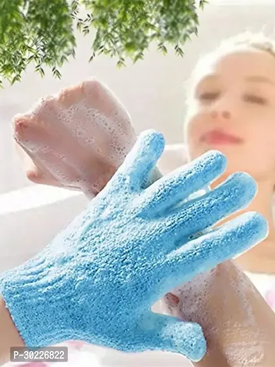 Strong Exfoliating Hydro Body Scrub Gloves. Dead Skin Cell Remover. Bath and Shower Gloves for deep cleansing and a healthy looking skin (Heavy Exfoliating, Gray) Pack of 2-thumb3