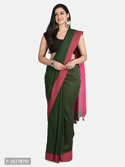 Sourav Biswas Pure Cotton Plain Than Saree With Blouse Piece_Plainthan_4683-thumb0