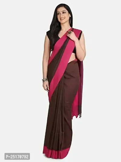 Sourav Biswas Pure Cotton Plain Than Saree With Blouse Piece_Plainthan_4567